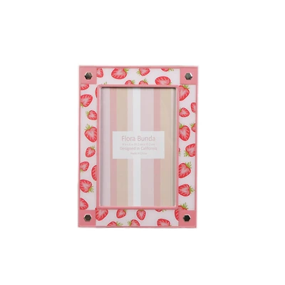 Flora Bunda 4" x 6" Strawberry Aluminum Picture Frame