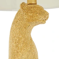 29" Polystone Glam Leopard Table Lamps