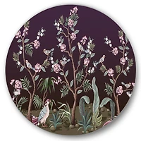Designart - Chinoiserie With Birds and Peonies I