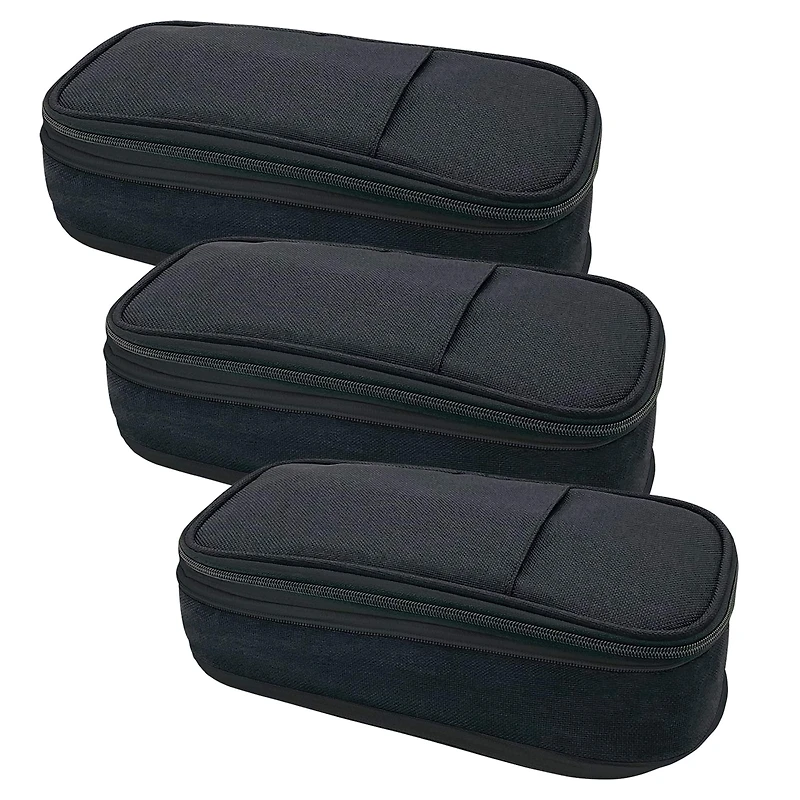 Teacher Created Resources Black Pencil Cases, 3ct.