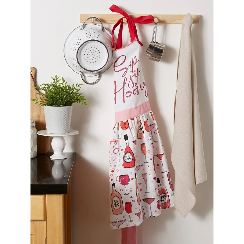 DII® Pop Fizz Home Collection Sip Sip Hooray Apron