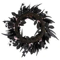 26" Pretty Morbid Pink Carnation Halloween Wreath