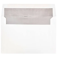 JAM Paper 6" x 9" Silver Foil Lined Invitation Envelopes
