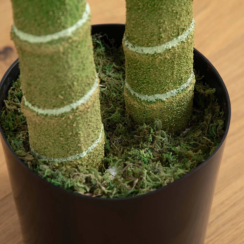 9ft. Potted Green Artificial Double Golden Cane Palm Tree