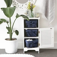 DII® Small Rustic Bronze Chicken Wire Baskets with French Blue Liners, 3ct.