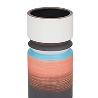 Set of 2 Multi Stoneware Modern Vase, 14" x 5" x 5"