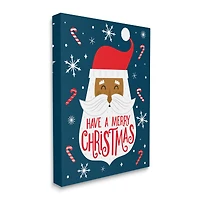 Stupell Industries Have Merry Christmas Patterned Santa Canvas Wall Art
