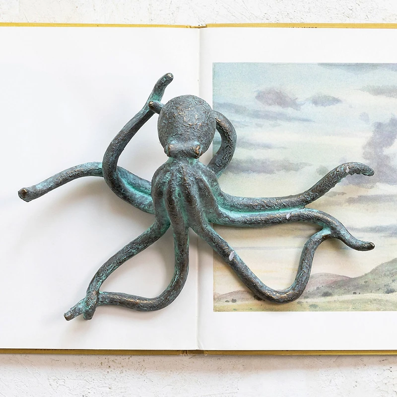 Hello Honey® 12.5" Teal Verdigris Octopus Tabletop Décor