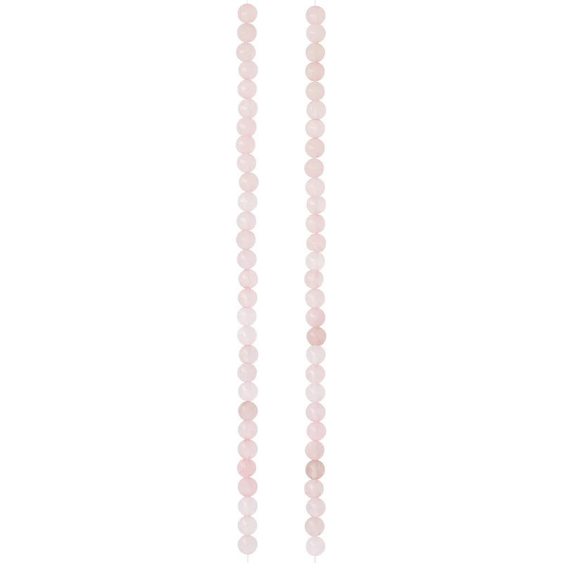 12 Pack: Rose Quartz Round Beads