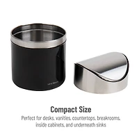 Mind Reader 0.4gal. Black Mini Countertop Trash Can, 2ct.
