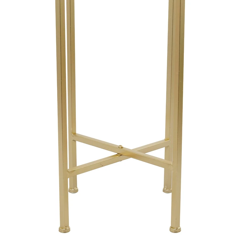 Gold Modern Planter, 13" x 13" x 46"