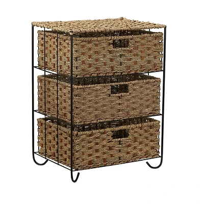 Household Essentials 3-Drawer Wicker Storage Unit