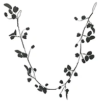 5ft. Black & White Rose Coiled Garland by Ashland®
