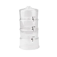 Mind Reader 3-Tier Clear Beverage Drink Dispenser with Spigot