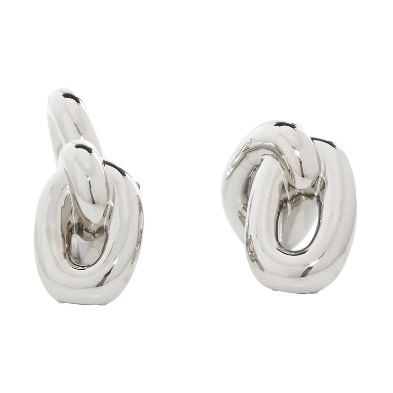 CosmoLiving by Cosmopolitan Silver Chain Sculpture Set