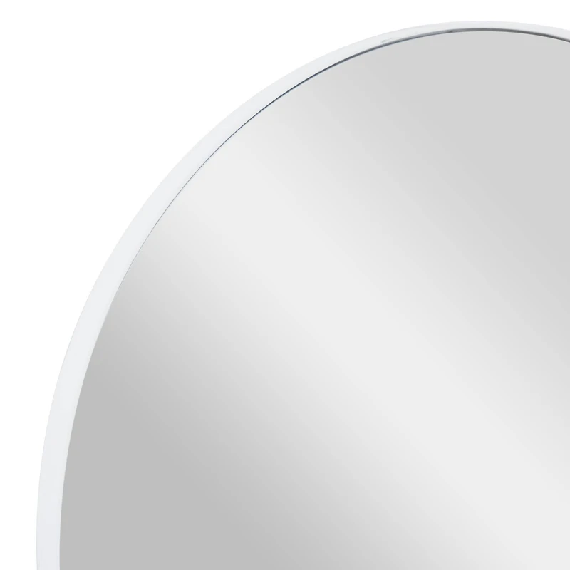 White Contemporary Wall Mirror, 24" x 1" x 24"