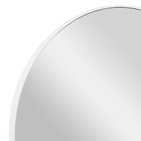 White Contemporary Wall Mirror, 24" x 1" x 24"