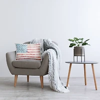Stupell Industries Patriotic Brushed Flag Decorative Printed Throw Pillow