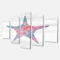 Designart - Pink Starfish Ocean Life