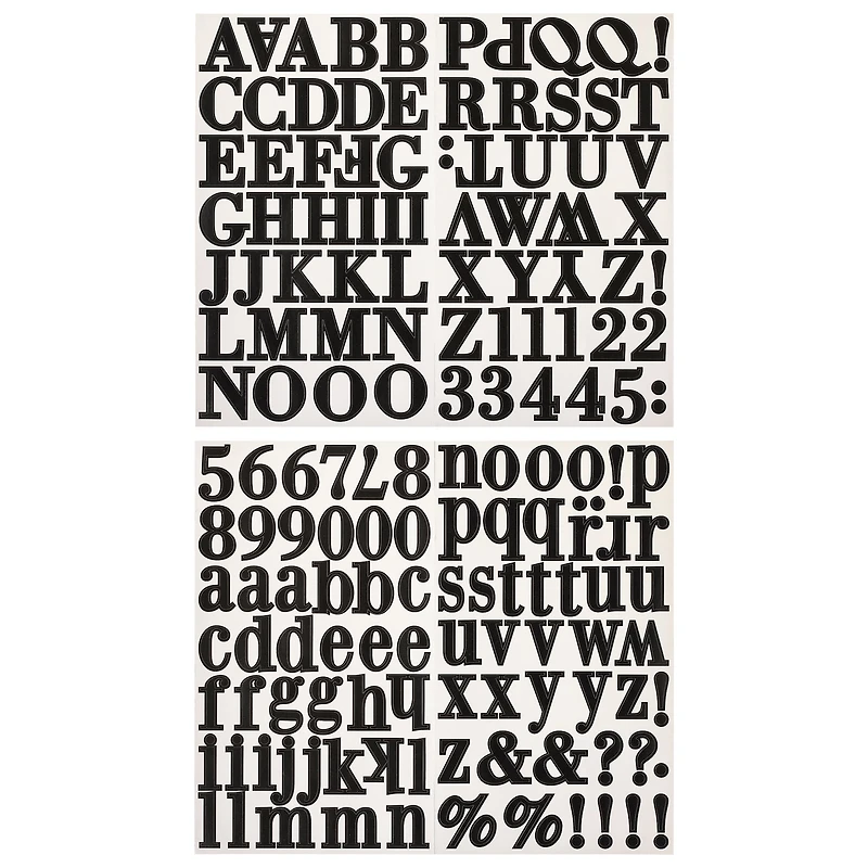 12 Packs: 156 ct. (1,872 total) Black Serif Alphabet Stickers by Recollections™