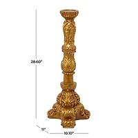 29" Brass Polystone Candle Holder