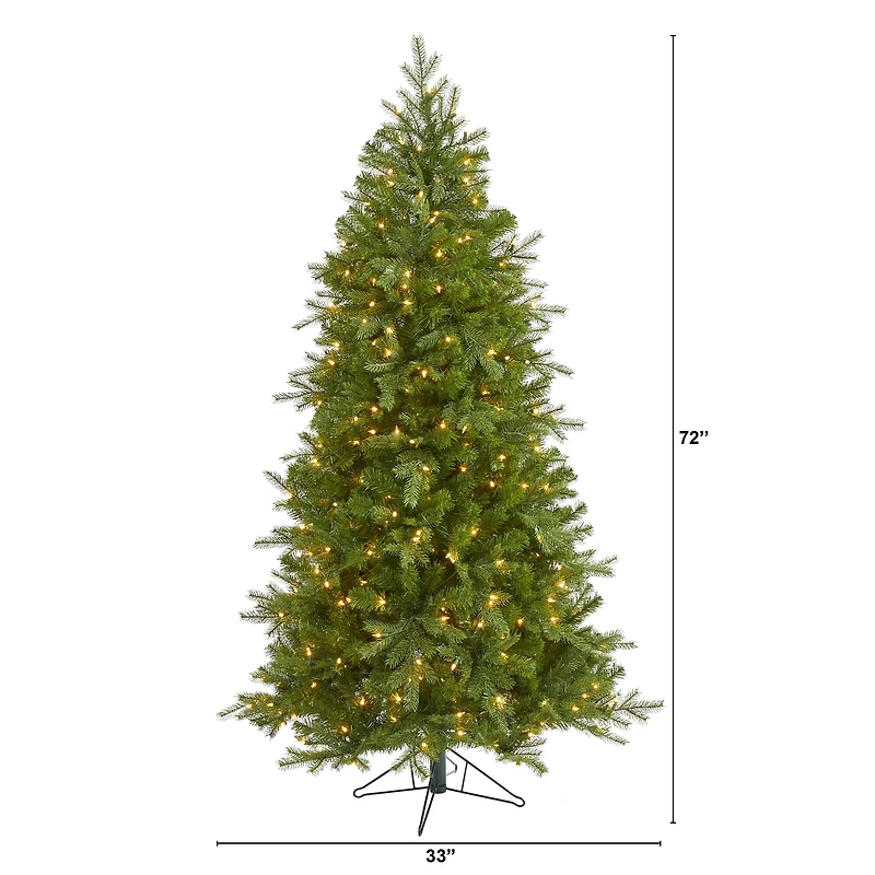 6ft. Pre-Lit Vienna Fir Artificial Christmas Tree, Warm White LED Lights