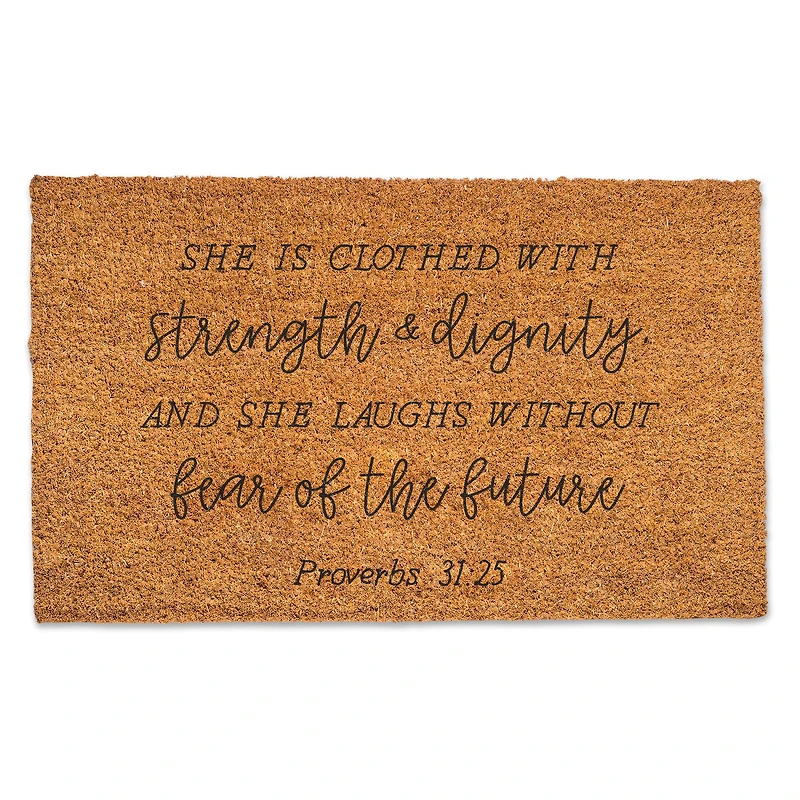 Clothed with Strength & Dignity Doormat