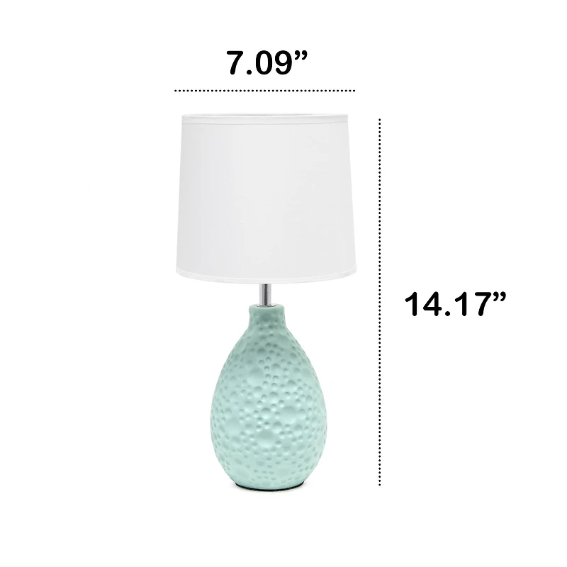 Creekwood Home Essentix 14" Ceramic Teardrop Table Lamp