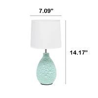 Creekwood Home Essentix 14" Ceramic Teardrop Table Lamp