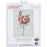 Dimensions® Floral Flamingo Counted Cross Stitch Kit