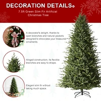 7.5ft. Unlit Green Slim Fir Artificial Christmas Tree