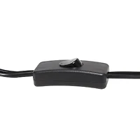 Lalia Home Black Framed Table Lamp with Cylinder Glass Shade