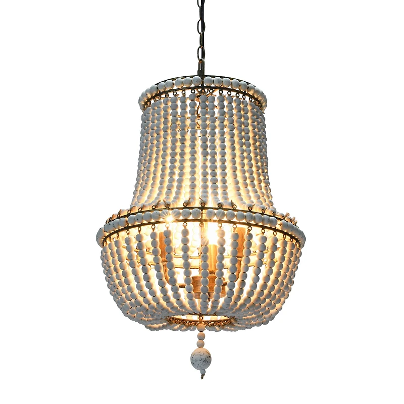 Hello Honey® 21" Draped Wood Bead Chandelier