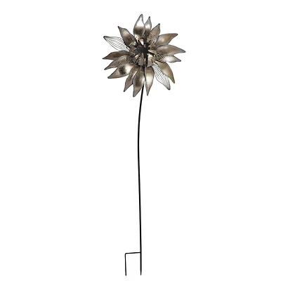 Hello Honey® 52" Brushed Gold Metal Flower Stake