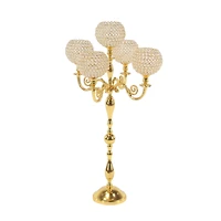 Gold Aluminum Glam Candle Holder, 40" x 24" x 24"