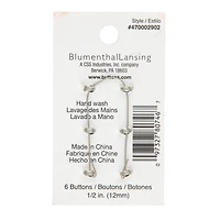 Spectrum Warm 1/2" Yellow Gem Flower Shank Buttons, 6ct.