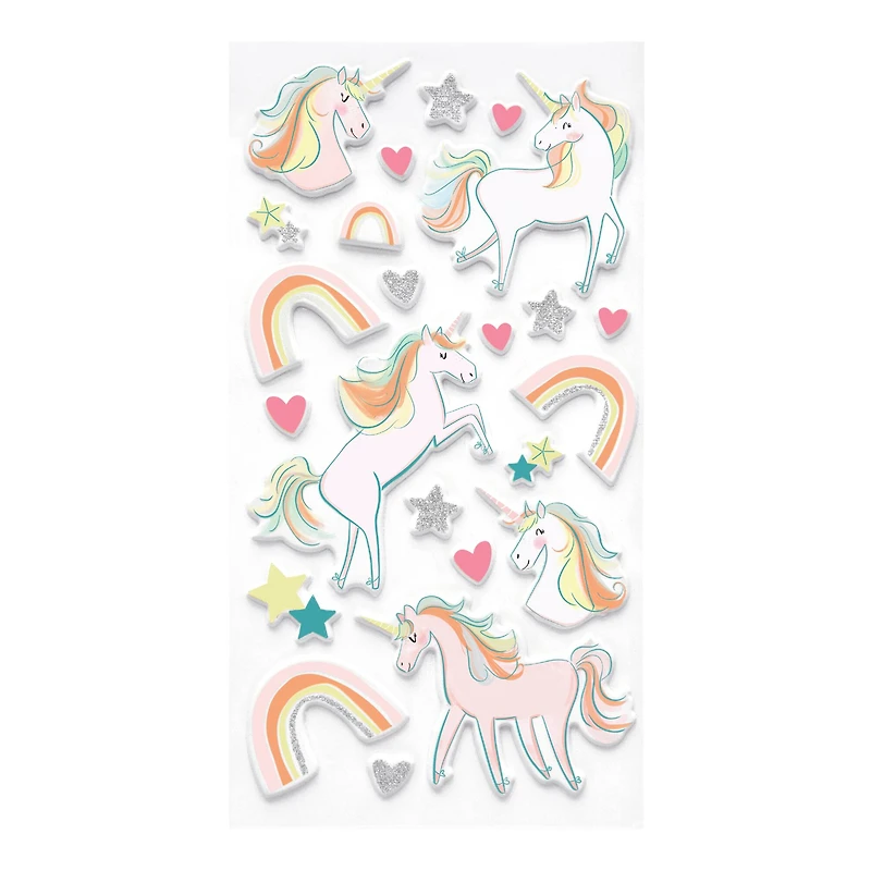 Unicorns Puffy Stickers by Recollections™
