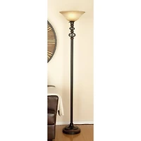 70" Black Metal Traditional Floor Lamp