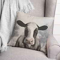 Sophisticated Cow 18" x 18" Throw Pillow