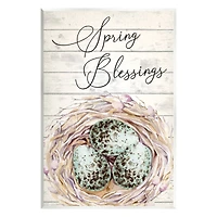 Stupell Industries Spring Blessings Bird Nest Nature Wall Plaque Art