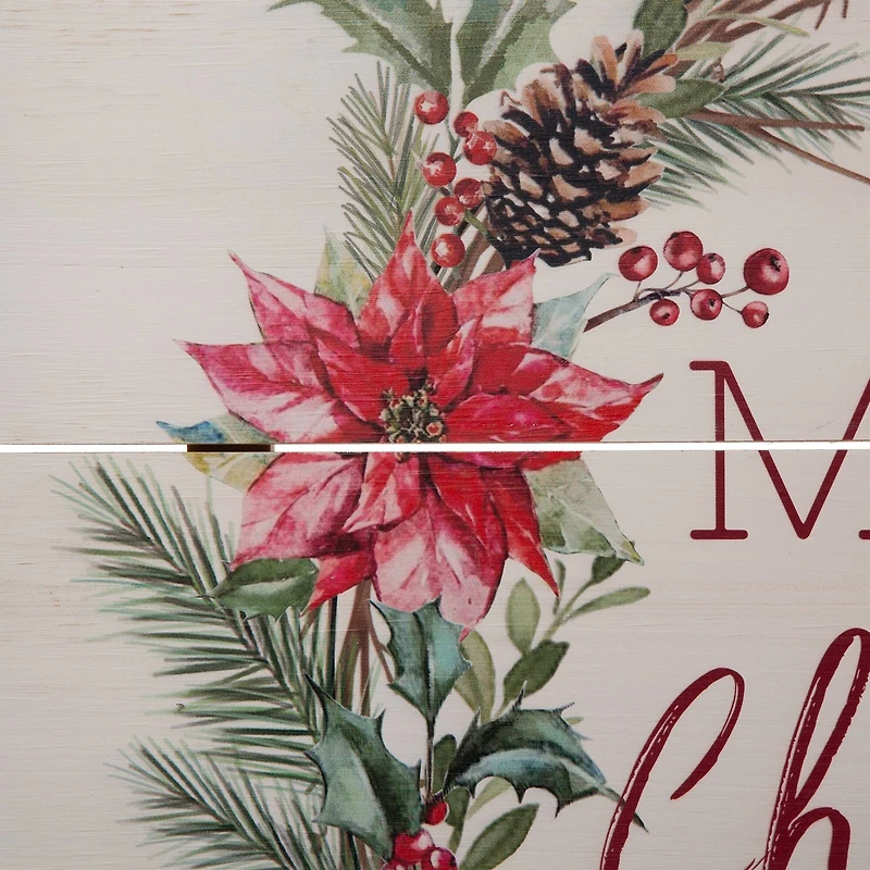Glitzhome® Wooden Merry Christmas Wall Décor Accent