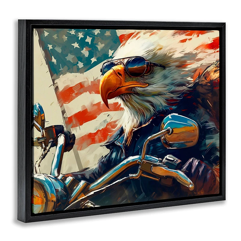 Stupell Industries Patriotic Bald Eagle Floater Framed Art