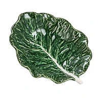 Hello Honey® 9" Green Hand-Painted Embossed Stoneware Cabbage Bowls, 4ct.