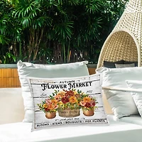 Stupell Industries Autumn Flower Market Outdoor Printed Pillow