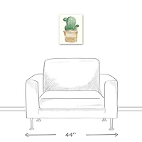 Little Potted Cactus 11" x 14" Canvas Wall Art