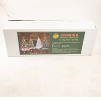 6ft. Pre-Lit Green Musical Snowing Artificial Christmas Tree, White LED Lights