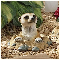 Design Toscano 6.5" Out of Hole Kalahari Meerkat Statue