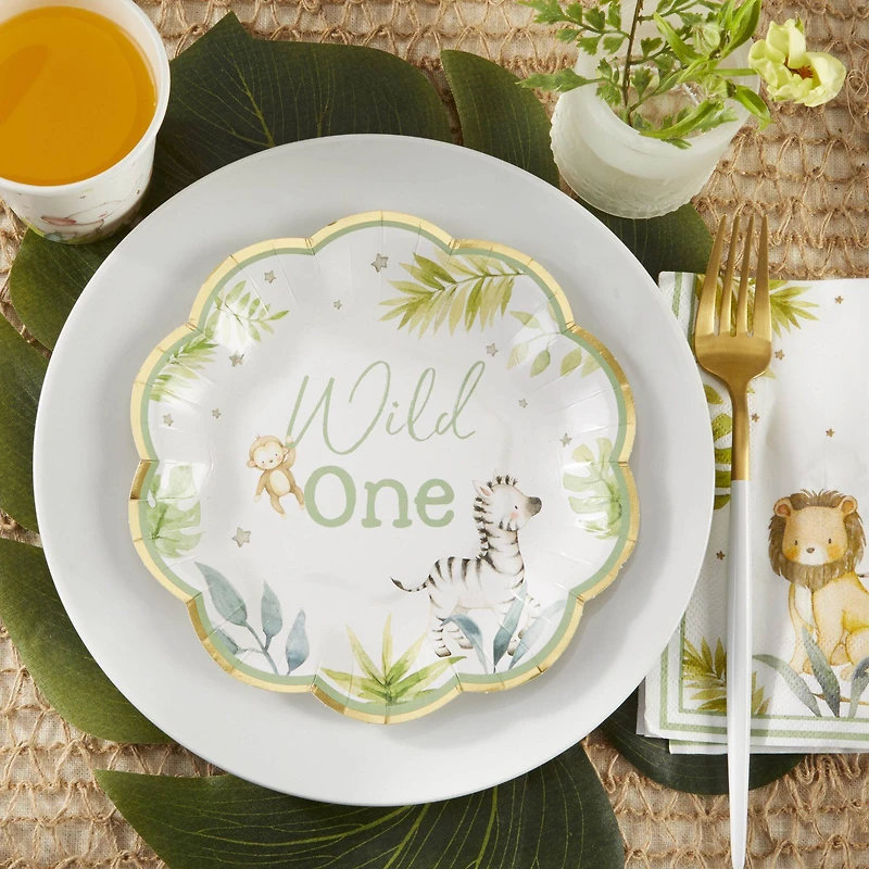 Kate Aspen 7" Safari Baby Premium Paper Plates Set, 16ct.