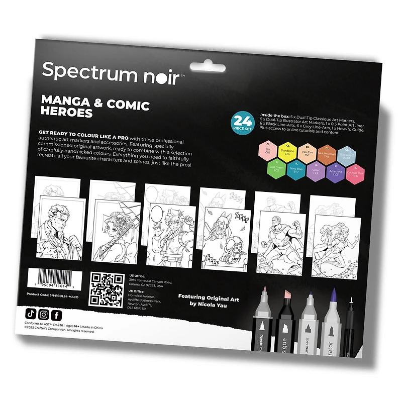 Spectrum Noir™ Pro Colour Manga & Comic Heroes Kit