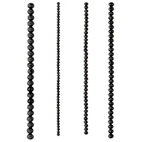 12 Packs: 4 ct. (48 total) Black Faceted Glass Round Beads by Bead Landing™